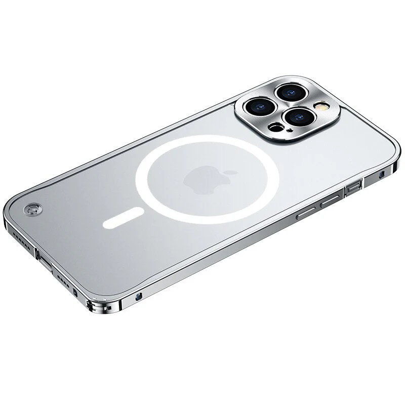 iPhone 14 Pro Max Frosted Glass Magsafe Edition Magnetic Bumper Case - Image 10