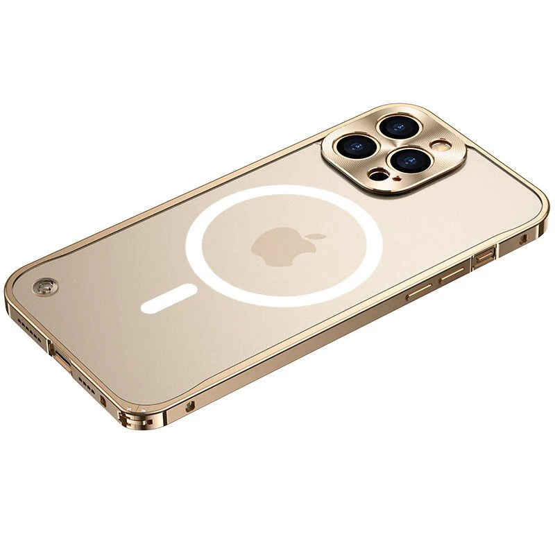 iPhone 14 Pro Max Frosted Glass Magsafe Edition Magnetic Bumper Case - Image 11