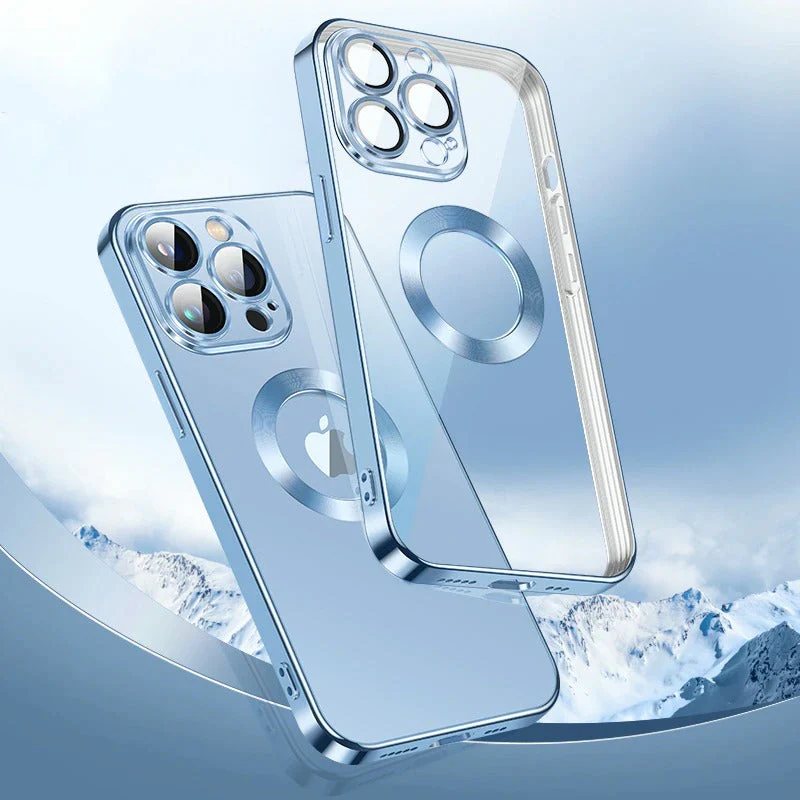 iPhone 14 Series Clear Plating Logo Cut Soft Case - Image 4