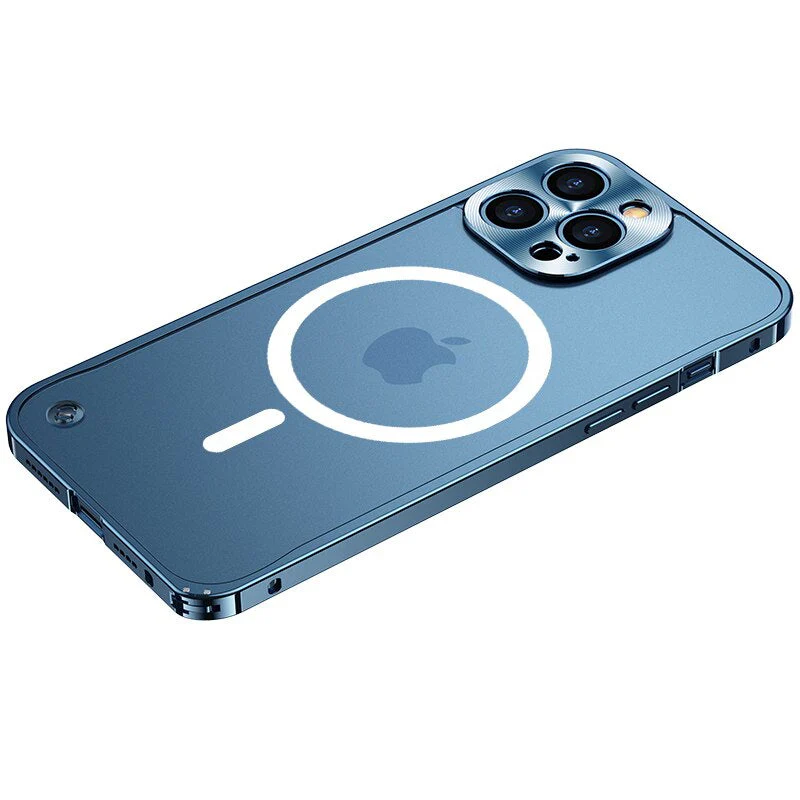 iPhone 14 Series Frosted Glass Magsafe Edition Magnetic Bumper Case - Image 10