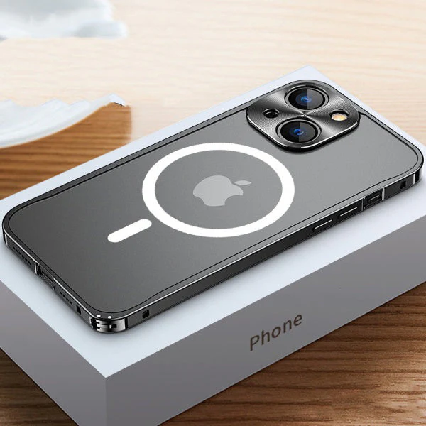 iPhone 14 Series Frosted Glass Magsafe Edition Magnetic Bumper Case - Image 9