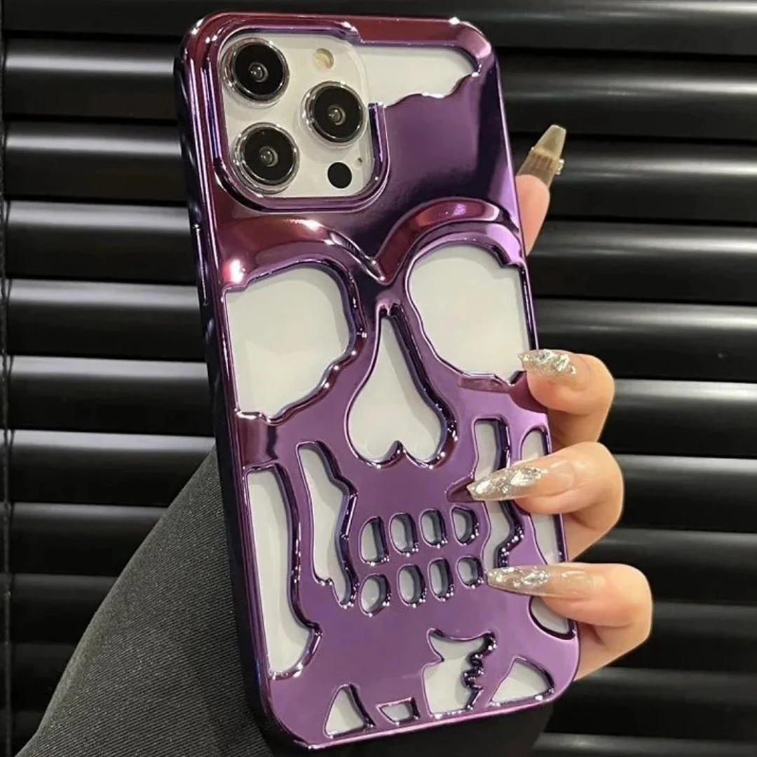 iPhone 14 Series Hollow Skull Design Case - Image 10