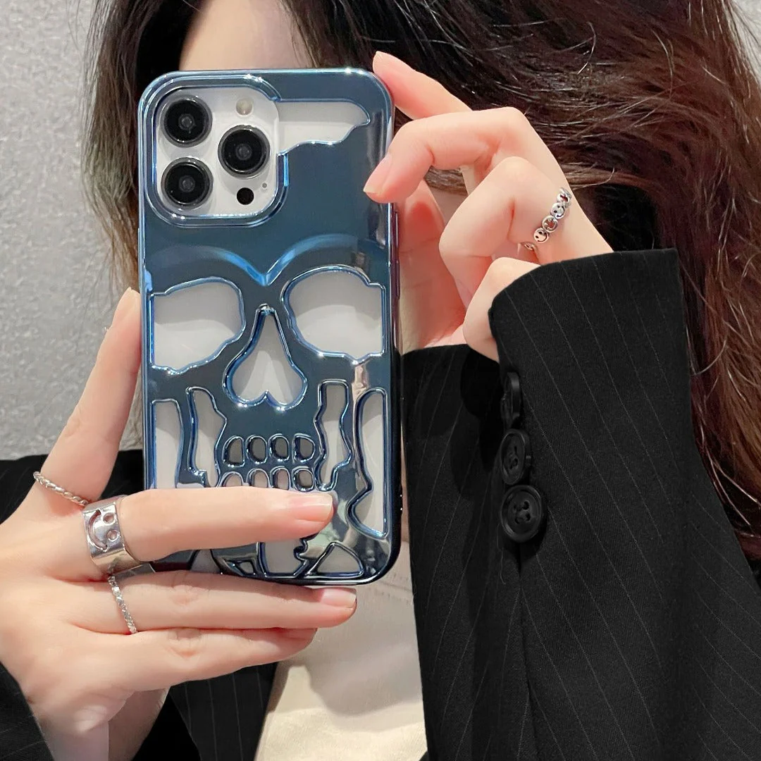 iPhone 14 Series Hollow Skull Design Case - Image 12