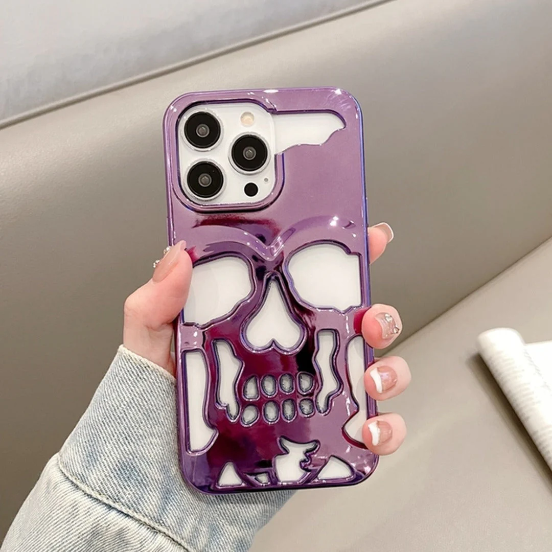 iPhone 14 Series Hollow Skull Design Case - Image 13