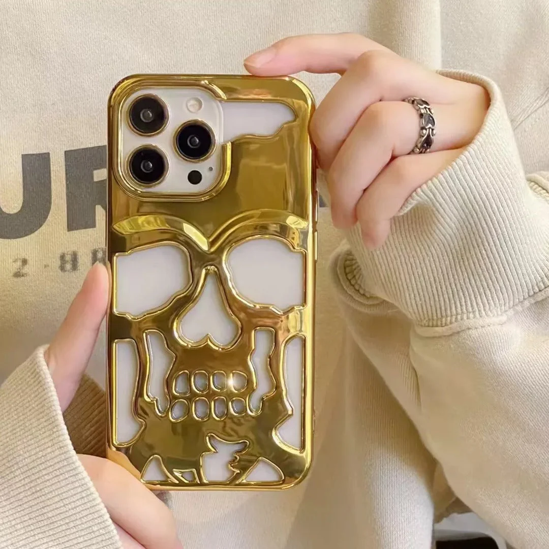 iPhone 14 Series Hollow Skull Design Case - Image 15