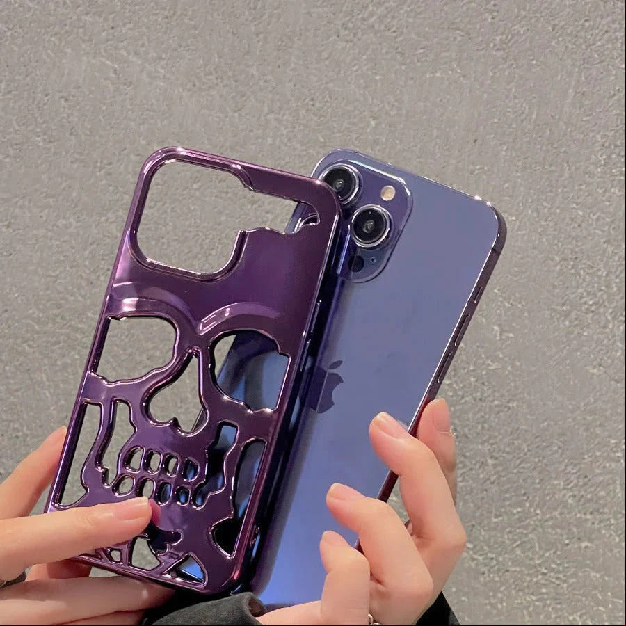 iPhone 14 Series Hollow Skull Design Case - Image 2