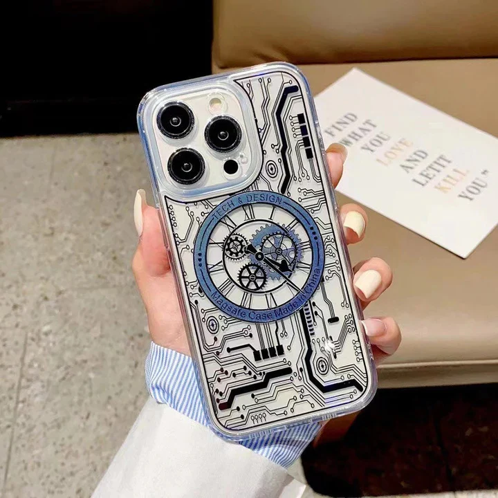 iPhone 14 Series Magsafe Edition Mecha Transparent Case - Image 6