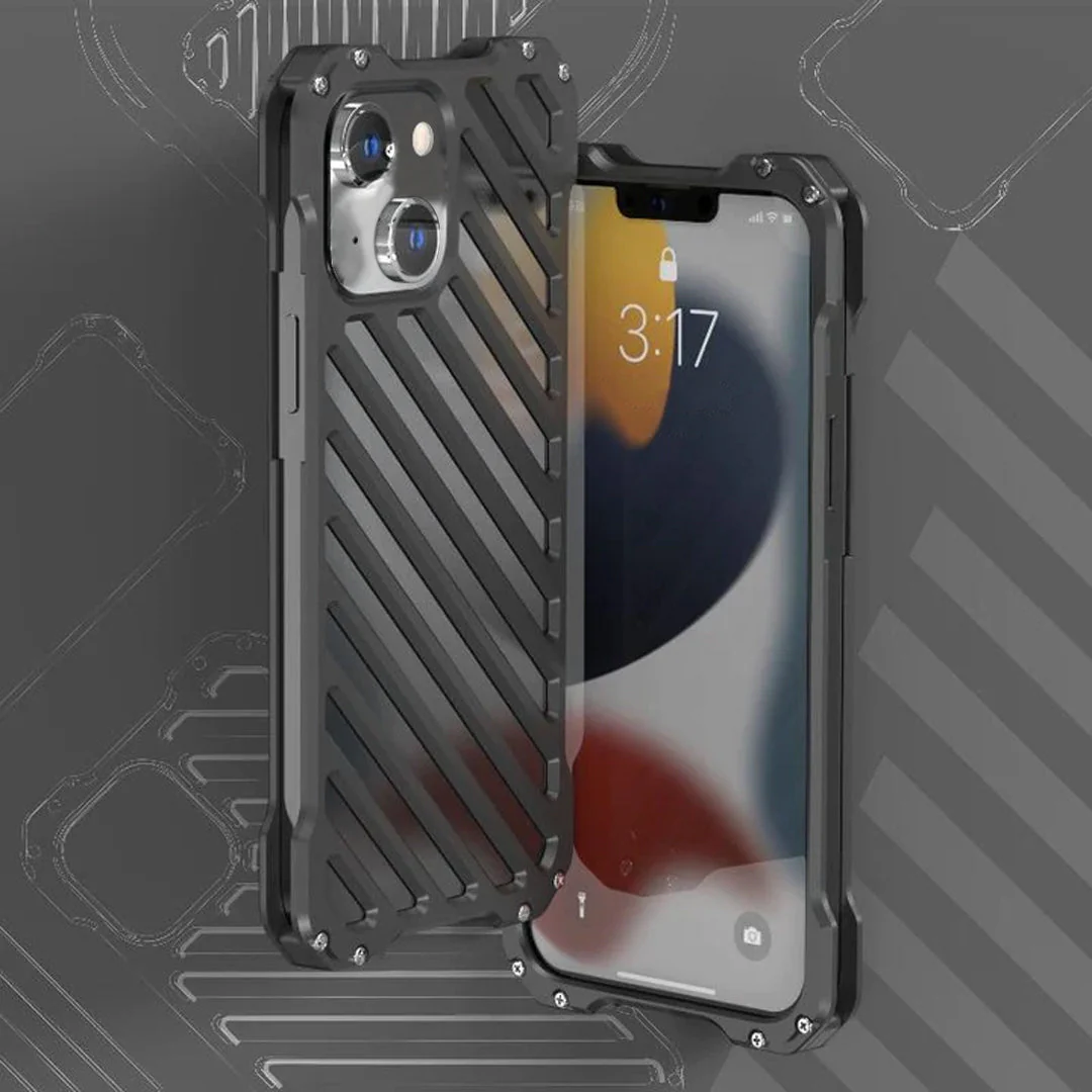 iPhone 14 Series R-Just Aluminium Alloy Grill Case - Image 4