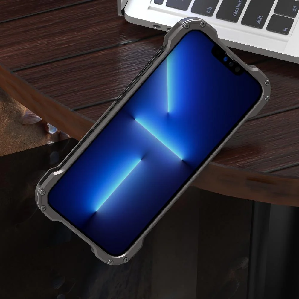 iPhone 14 Series R-Just Aluminium Carbon Fiber Case - Image 10