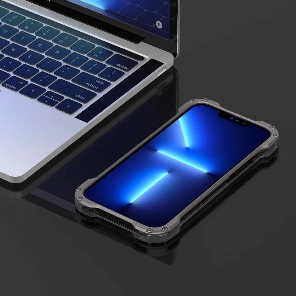 iPhone 14 Series R-Just Aluminium Carbon Fiber Case - Image 7