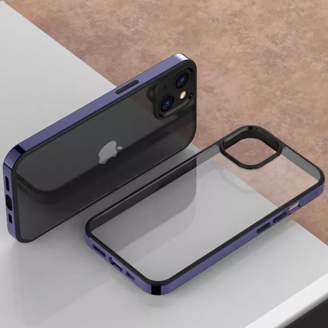 Square Plating Frame Clear Case - iPhone - Image 2