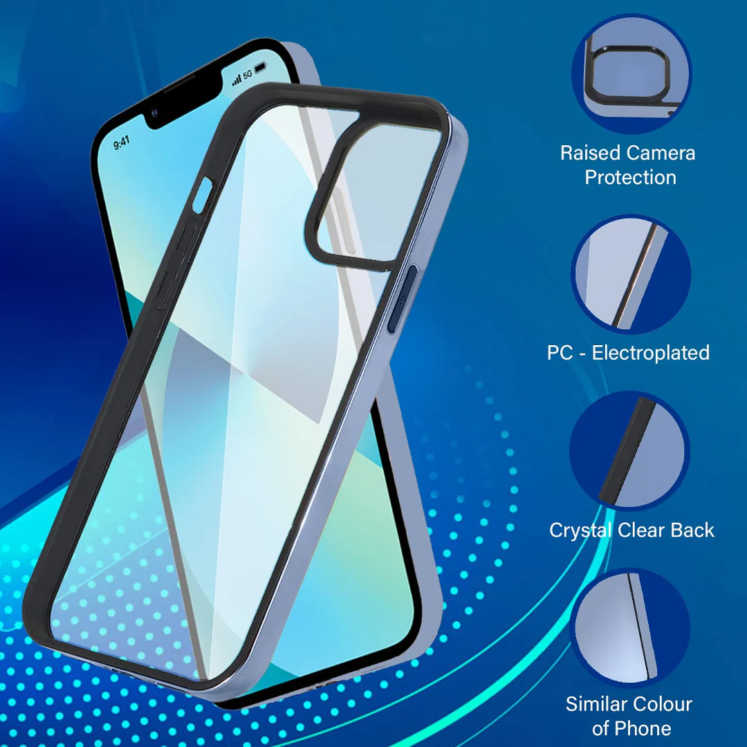 Square Plating Frame Clear Case - iPhone - Image 3