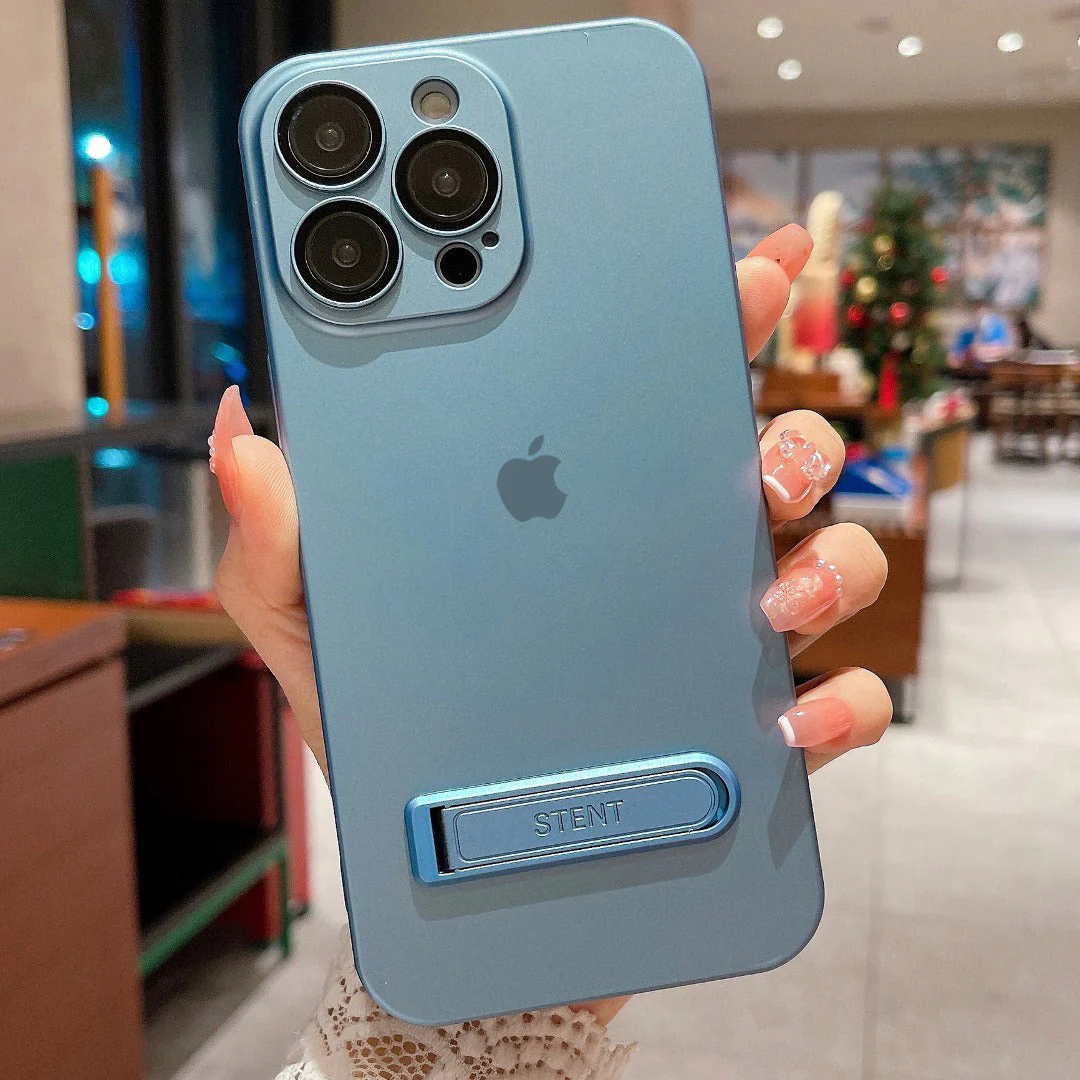 iPhone 14 Series Ultra Thin Matte Kickstand Case - Image 6