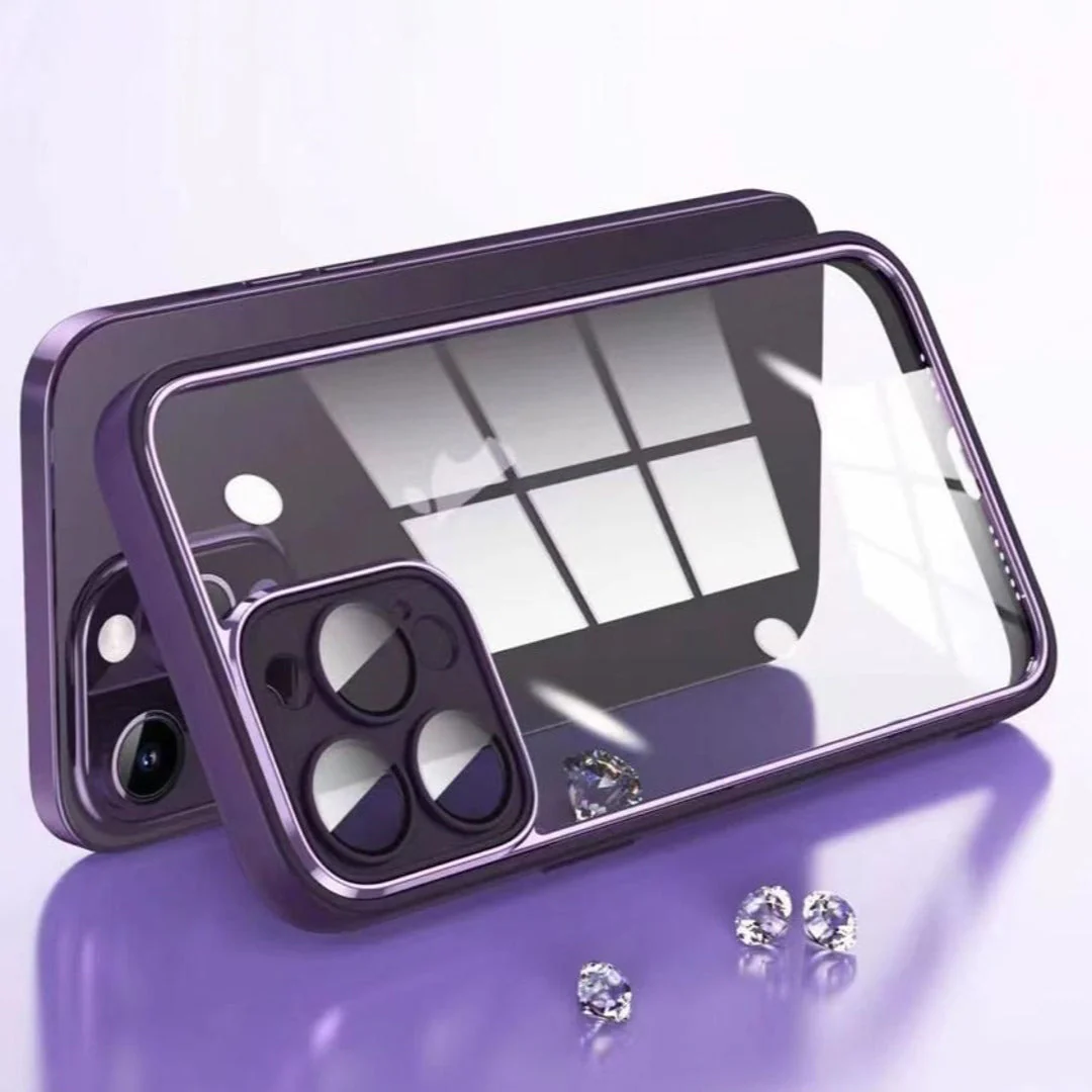 iPhone 14 Transparent Electroplating Camera Protection Case - Image 5