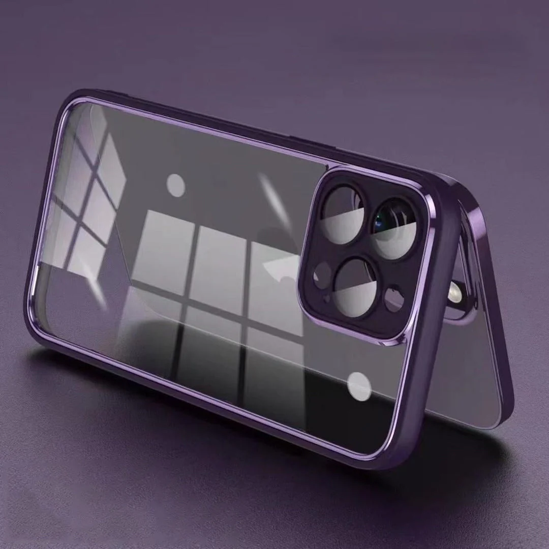 iPhone 14 Transparent Electroplating Camera Protection Case - Image 6