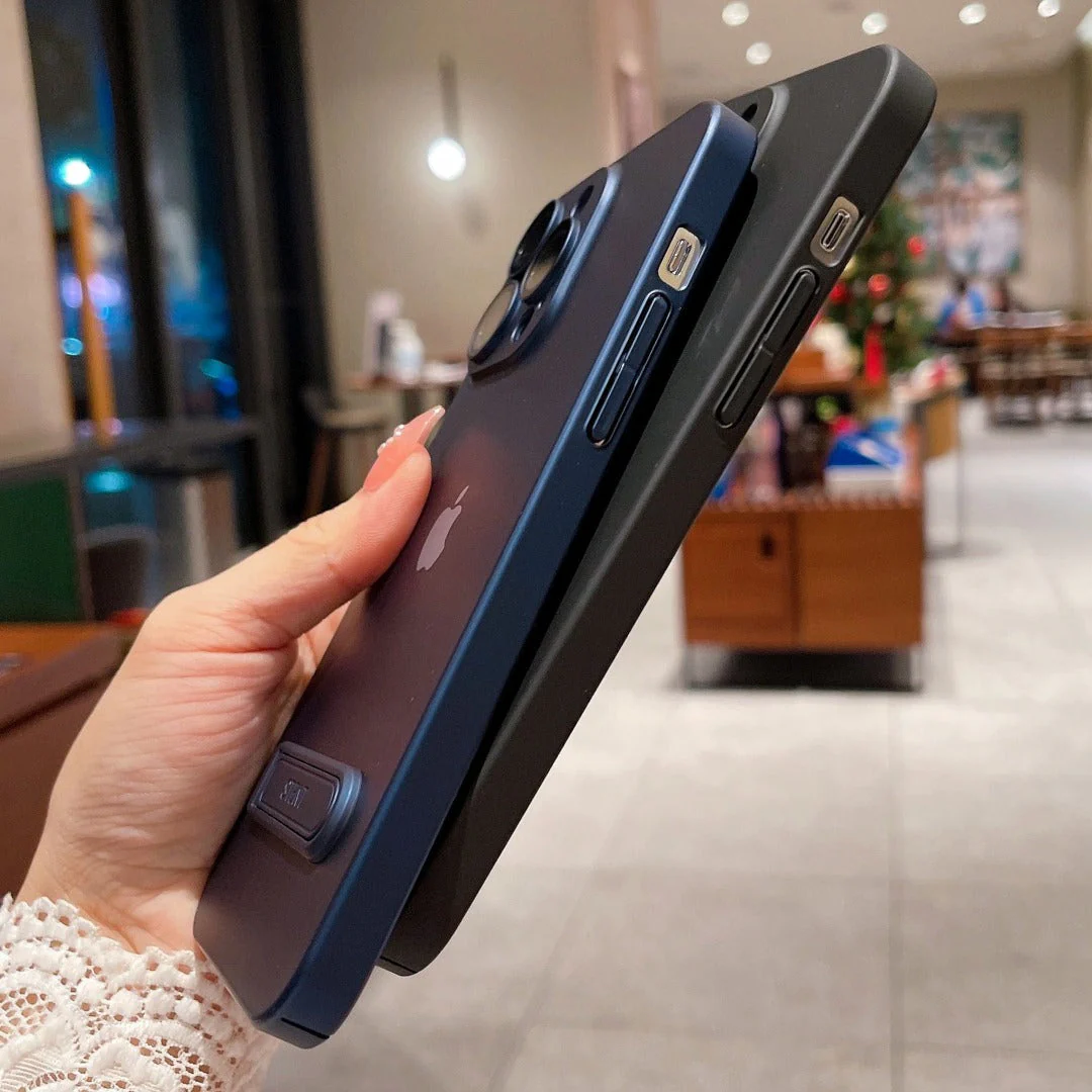 iPhone 14 Ultra Thin Matte Kickstand Case - Image 4