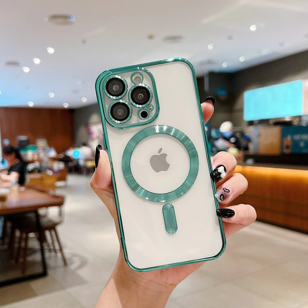 iPhone 15 Series Luxury Magsafe Plating Camera Protection Case - Image 11