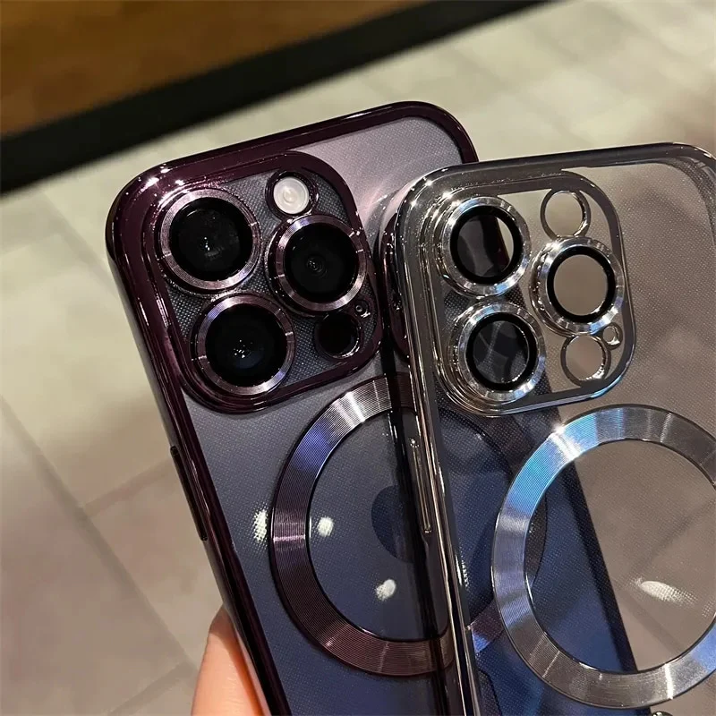 iPhone 15 Series Luxury Magsafe Plating Camera Protection Case - Image 5
