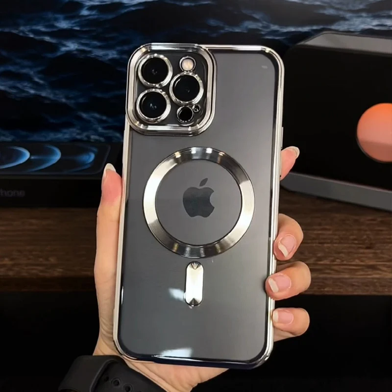 iPhone 15 Series Luxury Magsafe Plating Camera Protection Case - Image 8