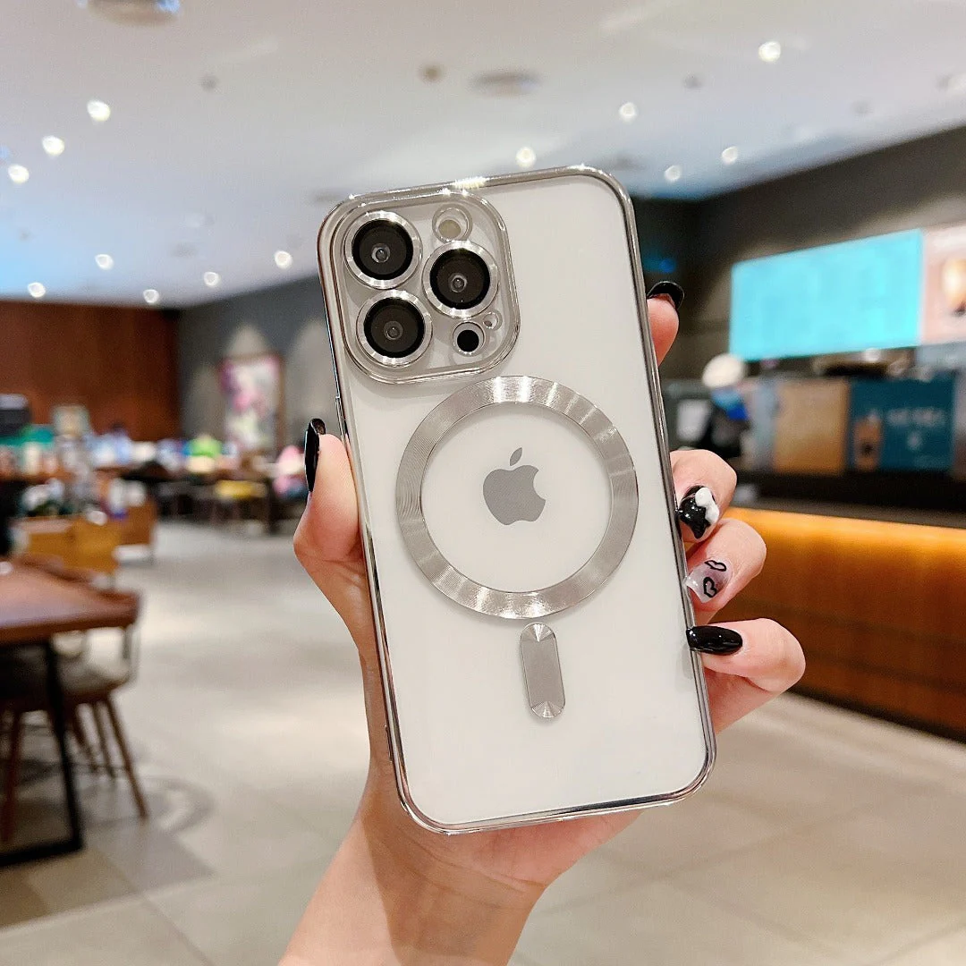 iPhone 15 Series Luxury Magsafe Plating Camera Protection Case - Image 9
