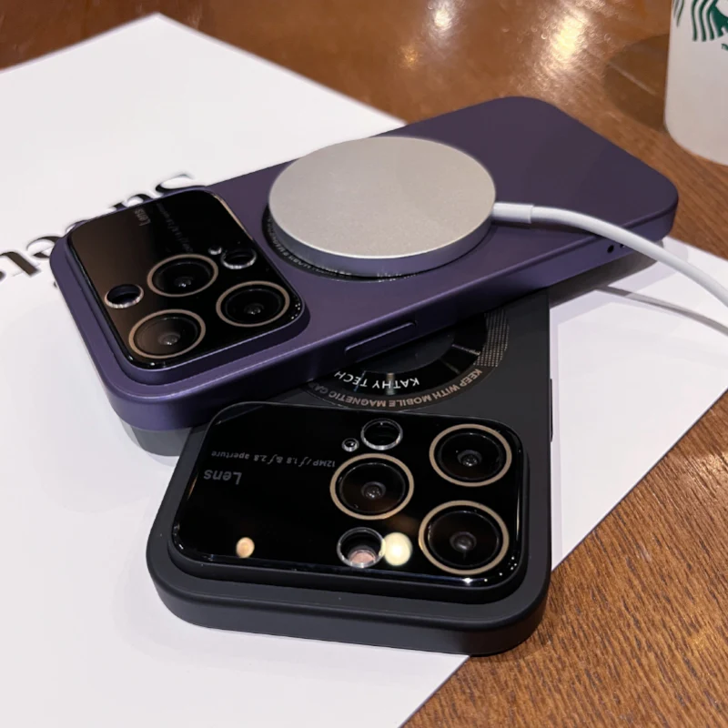 iPhone 15 Series MagSafe Glass Lens Protector Matte Case - Image 4