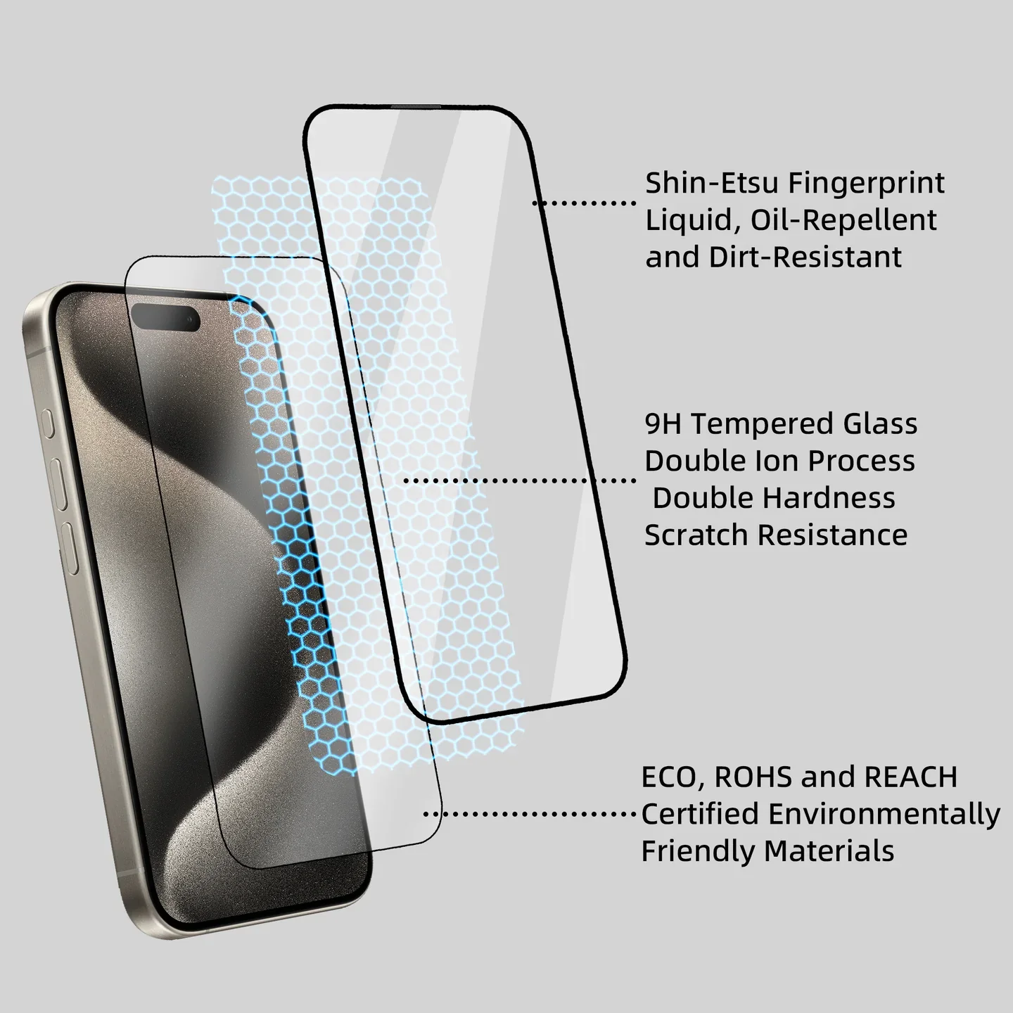 iPhone 16 Series Matte Full Coverage Tempered Glass - Image 2