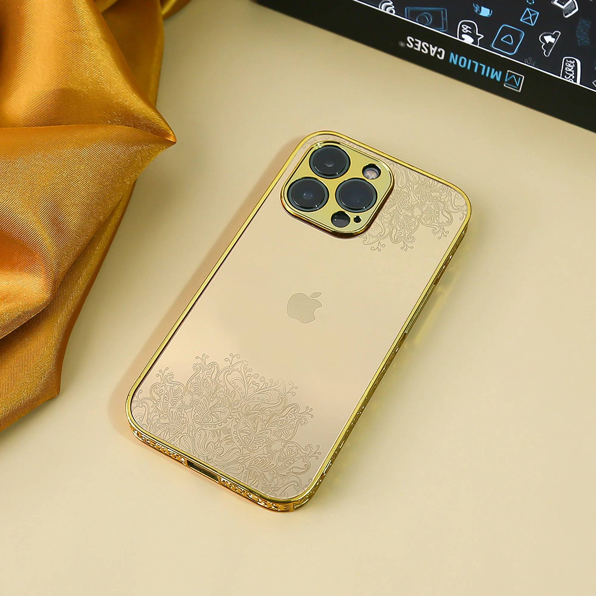 iPhone 16 Series Refined Gold Luxurious Logo Case - Image 3