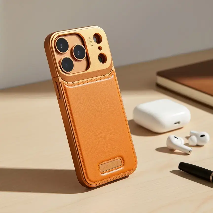 iPhone 17 Series Aero Flex Premium Metallic Leather Case - Image 4
