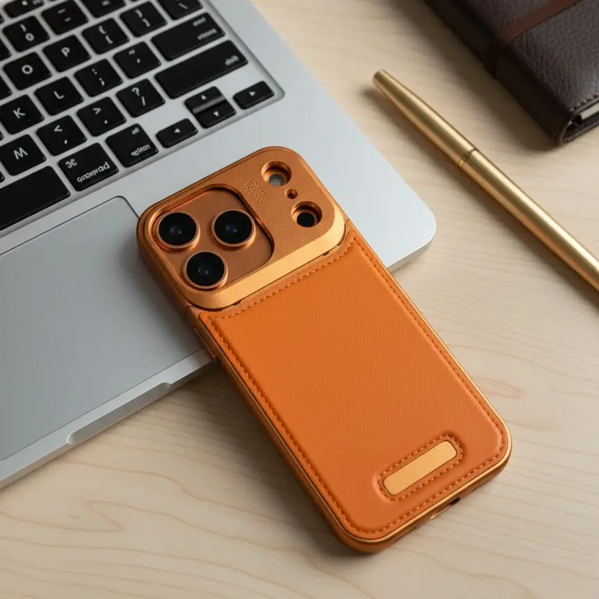 iPhone 17 Series Aero Flex Premium Metallic Leather Case - Image 5