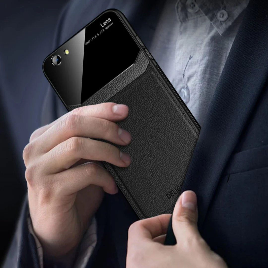 iPhone 7 Sleek Slim Leather Glass Case - Image 4