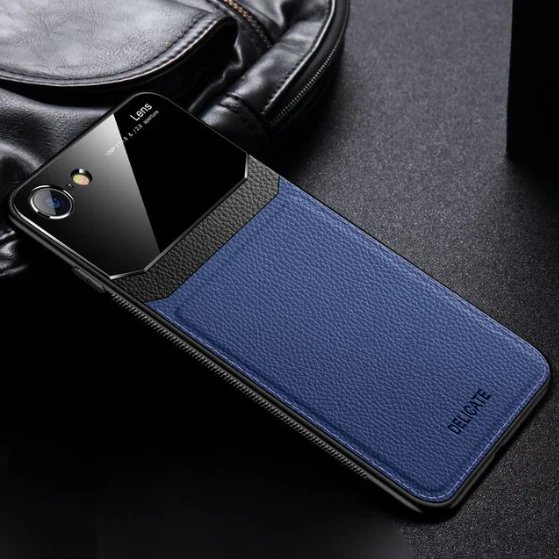 iPhone 7 Sleek Slim Leather Glass Case - Image 8