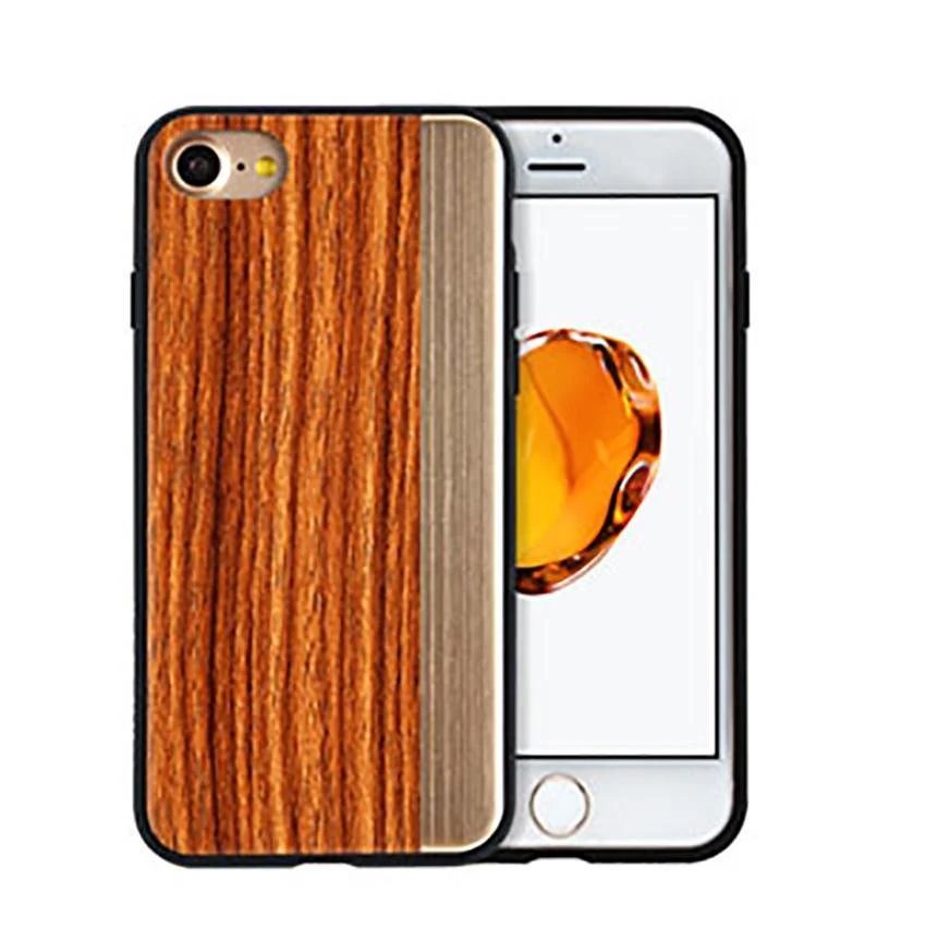 iPhone 7 Straight Pattern Wooden TPU Series Case - Image 2