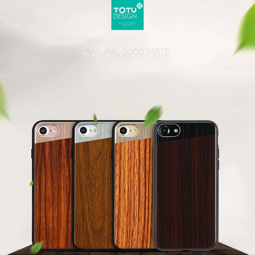 iPhone 8 Oblique Aluminium Wooden Series Vintage Case - Image 3