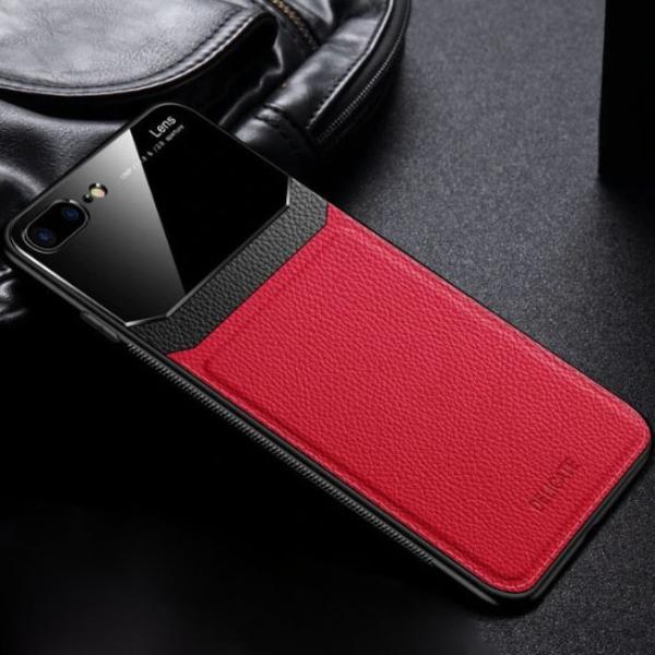 iPhone 8 Plus Sleek Slim Leather Glass Case - Image 3