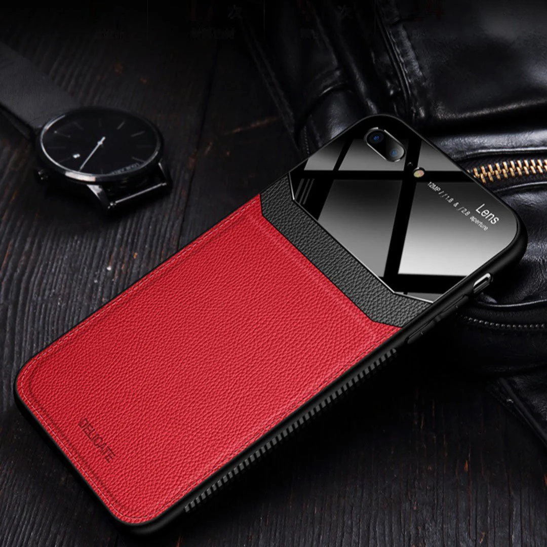 iPhone 8 Plus Sleek Slim Leather Glass Case - Image 6