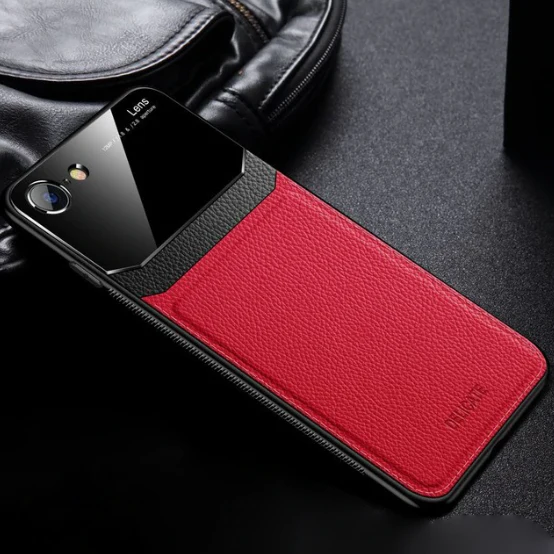 iPhone 8 Sleek Slim Leather Glass Case - Image 5