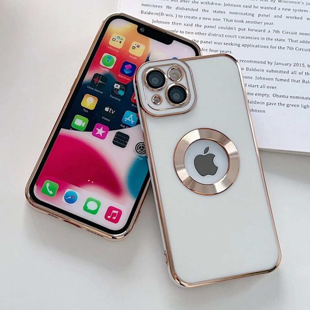 iPhone - Classic Plating Logo Cut Camera Protection Case - Image 4
