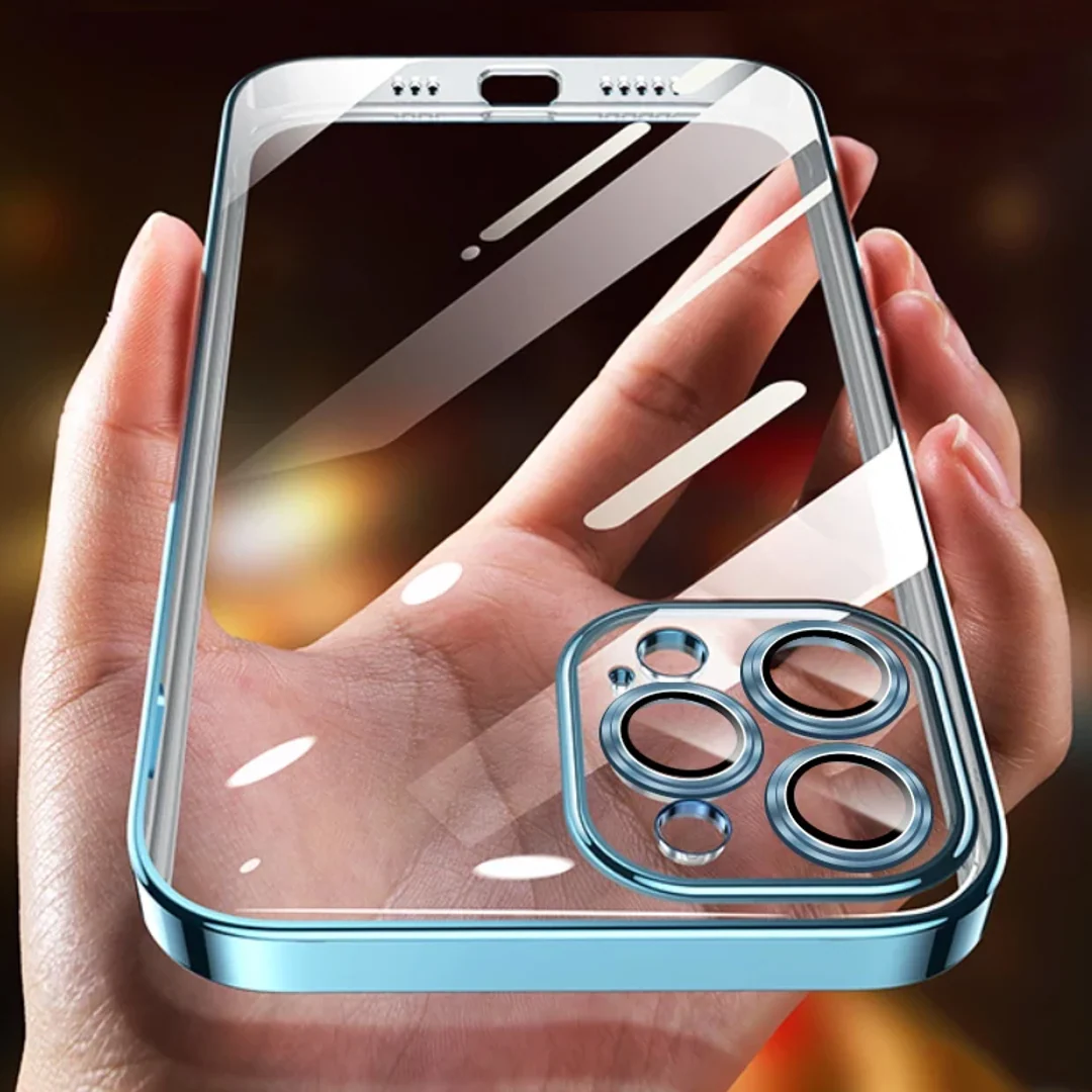 iPhone - Luxury Electroplating Clear Camera Protective Soft TPU Case - Image 2