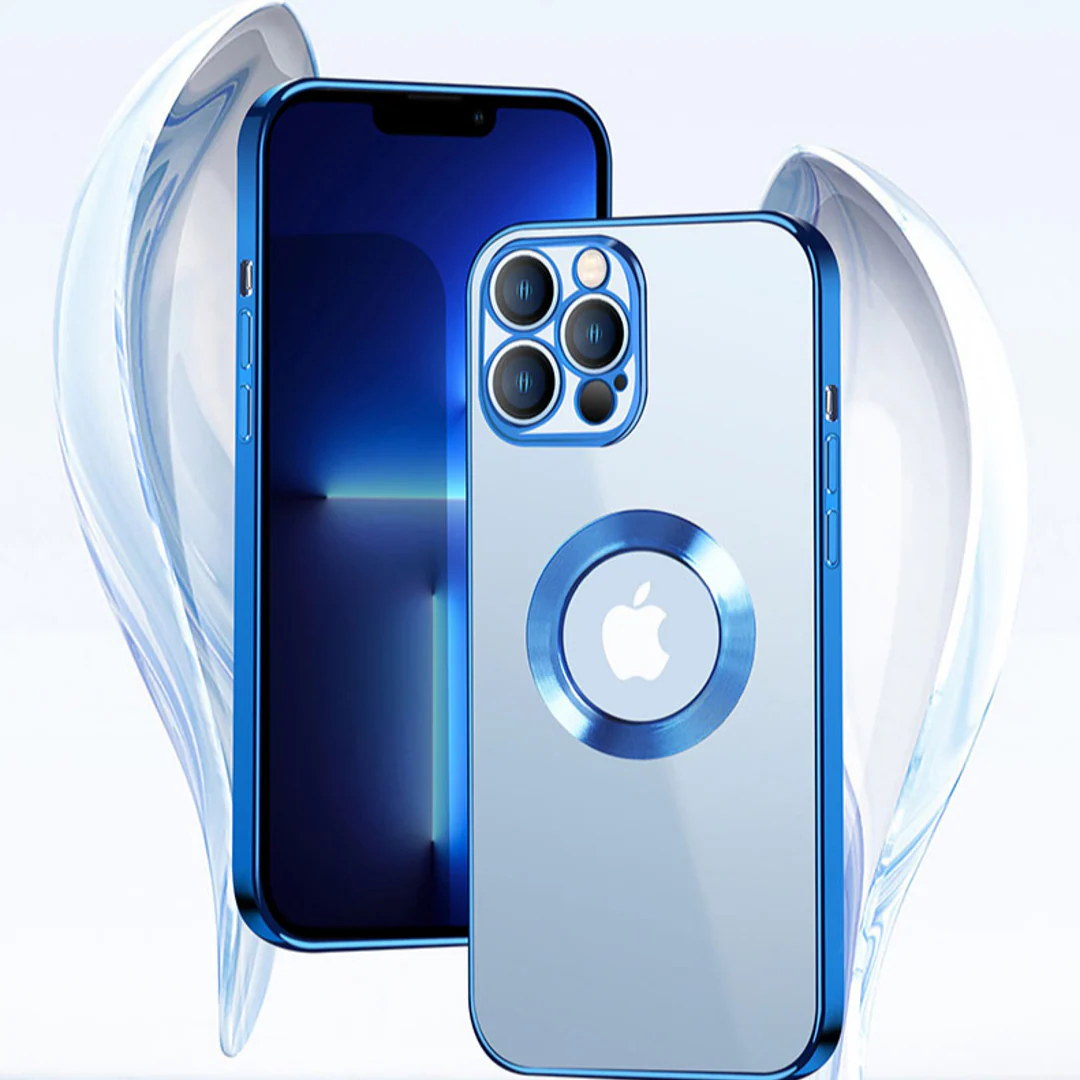 iPhone Series Clear Plating Logo Cut Soft Case - Image 3