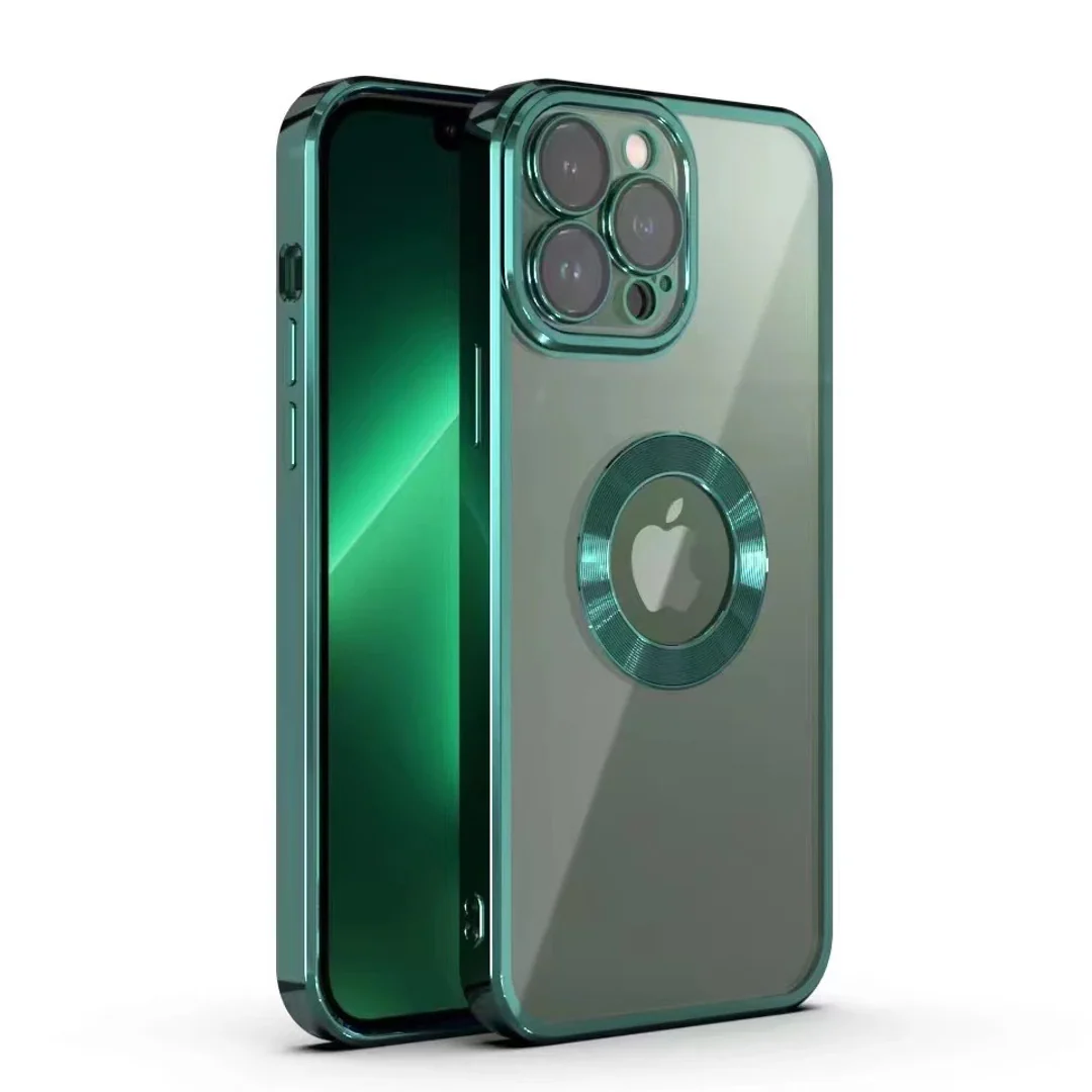 iPhone Series Clear Plating Logo Cut Soft Case - Image 6