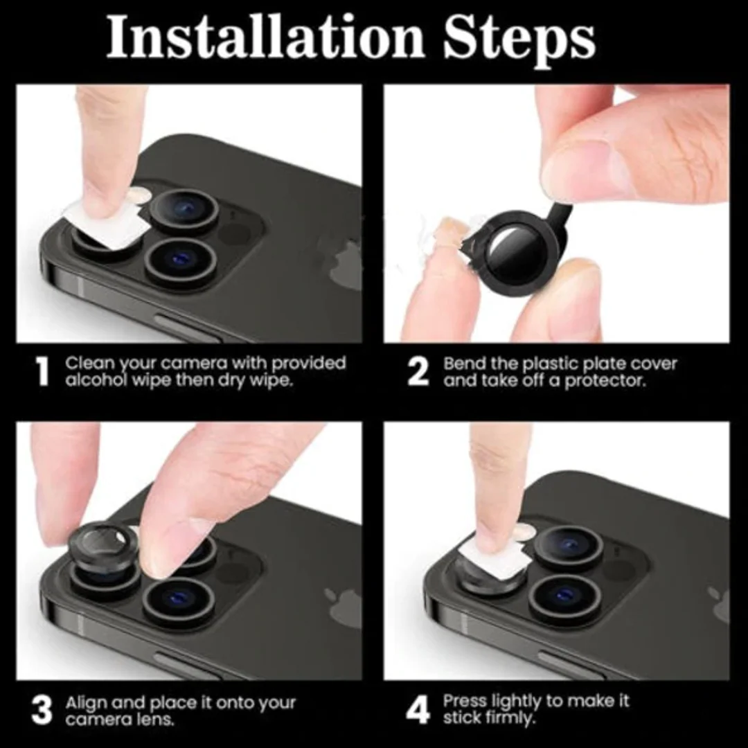 iPhone - Oleophobic Tempered Glass With Camera Lens Ring - Image 4