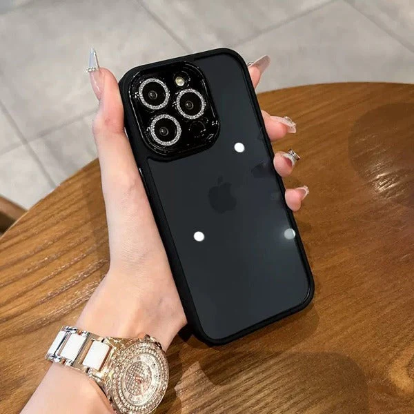 iPhone Series Diamond Camera Lens Clear Bumper Case - Image 10