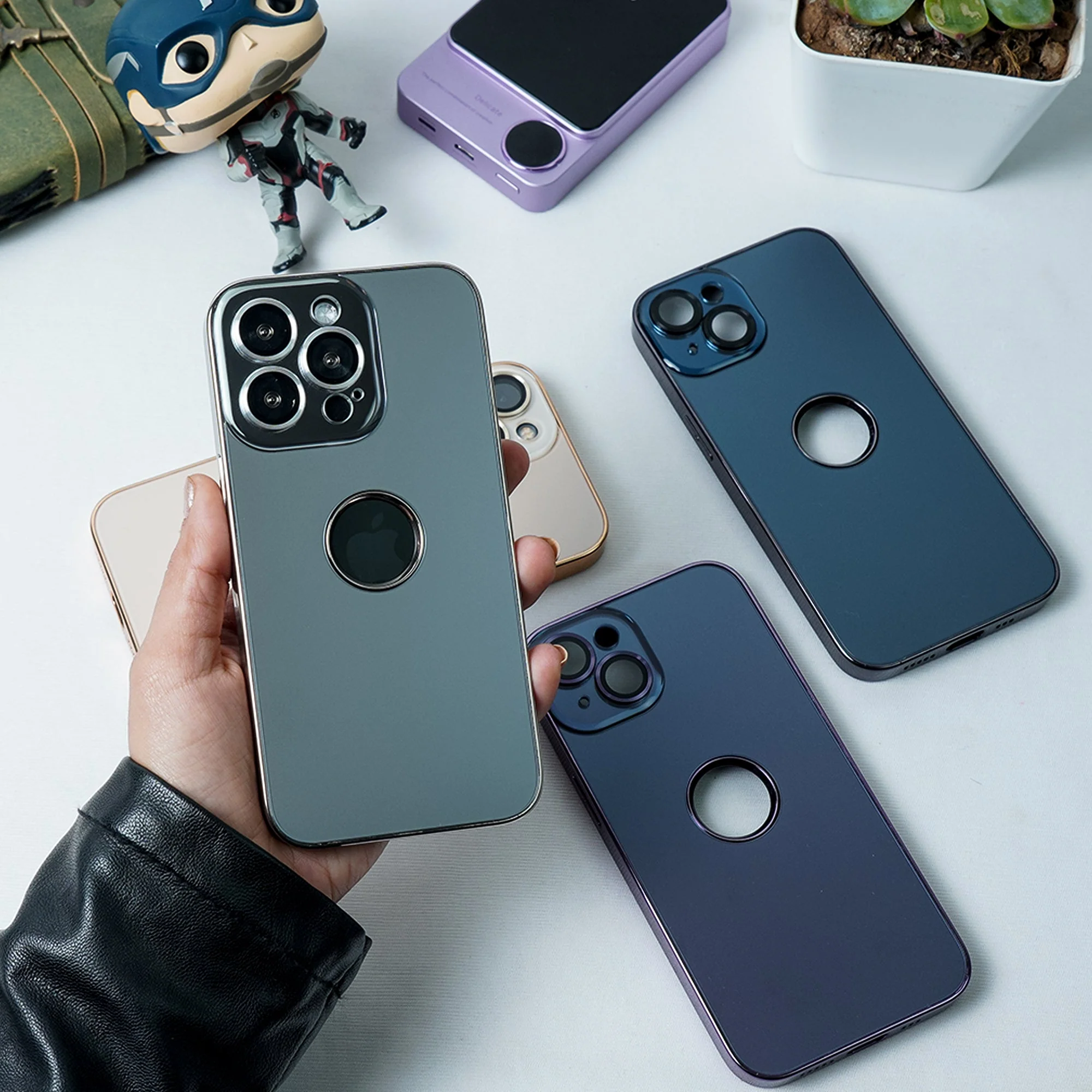 iPhone 14 Series luxury Logo Cut Back Case - Image 5
