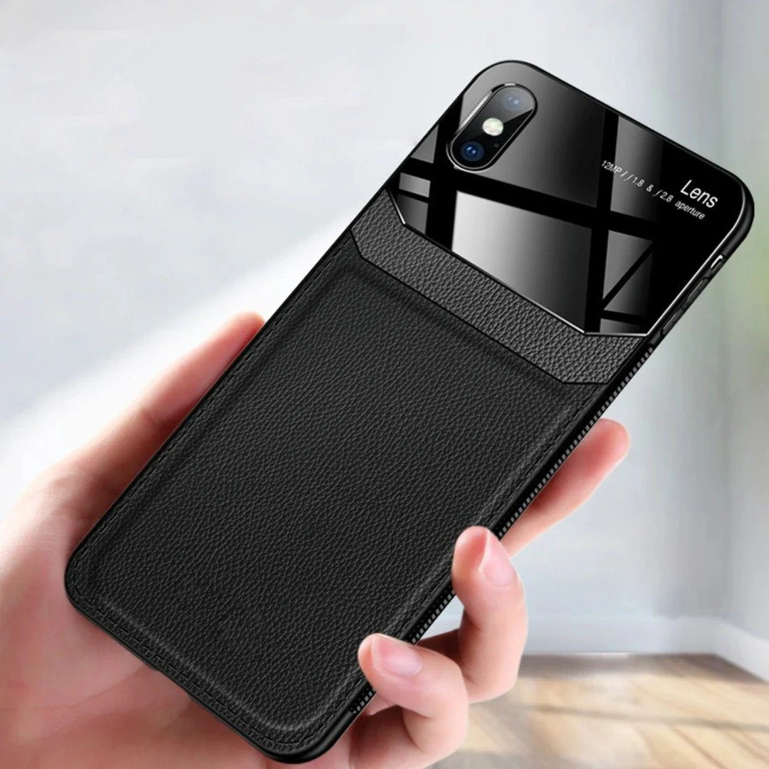 iPhone Series Sleek Slim Leather Glass Case - Image 3