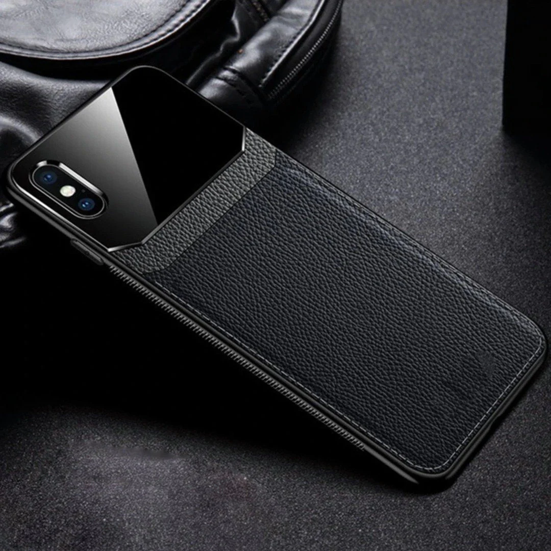 iPhone Series Sleek Slim Leather Glass Case - Image 6