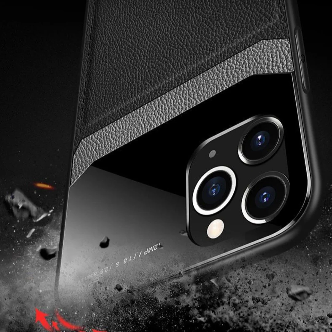 iPhone 11 Series Sleek Slim Leather Glass Case - Image 9