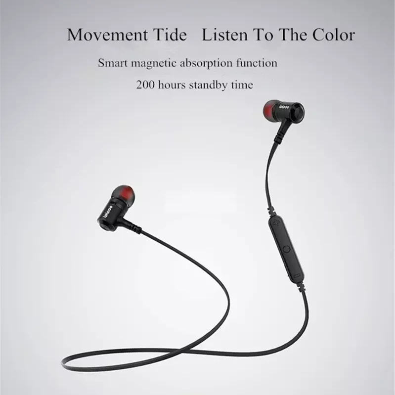 ipipoo ® Wireless Smart Sport Stereo Earphones-IL97BL (Black) - Image 4