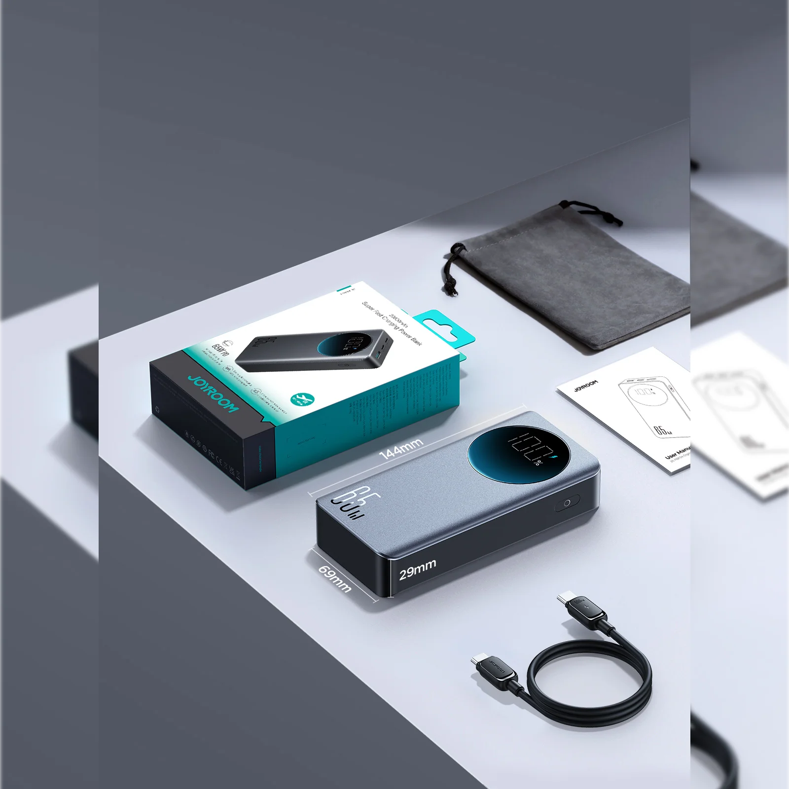 JOYROOM™ 20000 mAh 65W Digital Display Power Bank - Image 8