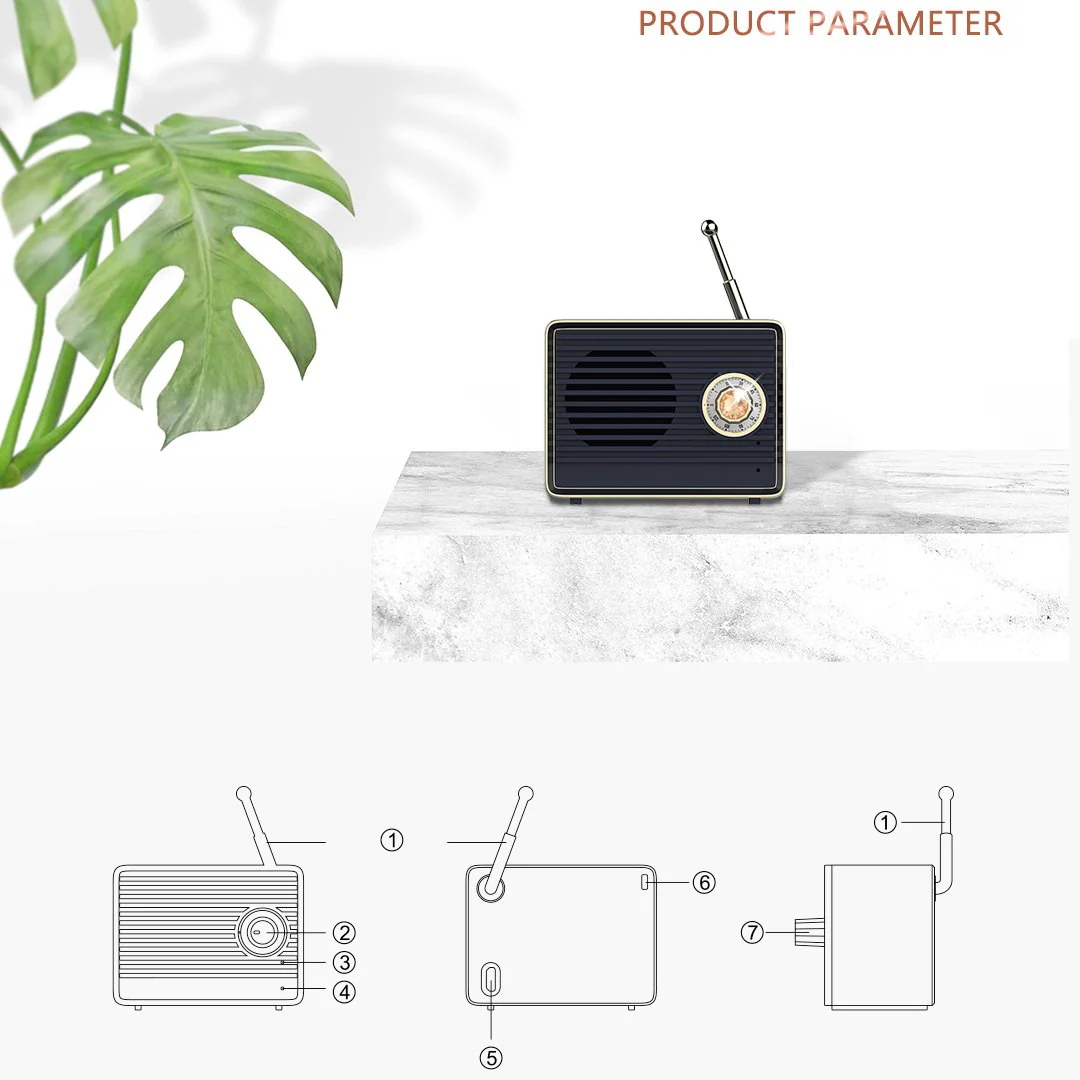 Kingxbar ® Retro Portable Wireless Bluetooth Speaker - Image 7