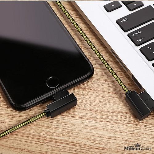L Bend Nylon Braided USB Charging Cable - Image 6